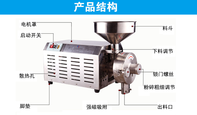 五谷雜糧磨粉機結構