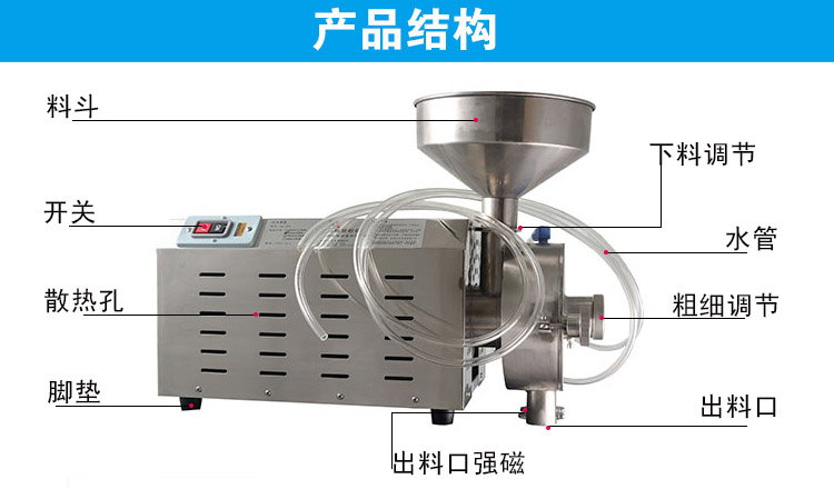 水冷五谷雜糧磨粉機結構